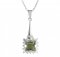 BG pendant square stone 499-C - Metal: Silver 925 - rhodium, Stone: Garnet
