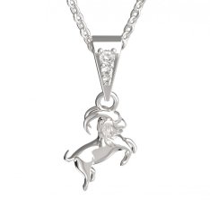 BG zlatý přívěšek Kozoroh 040 Bílé zlato - 585 Diamant
