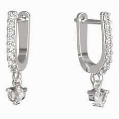 BG zlaté náušnice 780 Bílé zlato - 585 Diamant