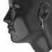 BG garnet earring 961-84 - Metal: Silver 925 - rhodium, Stone: Garnet