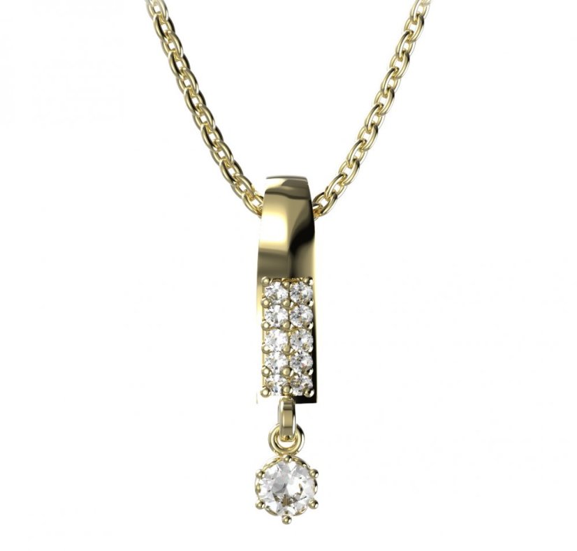 BG zlatý přívěšek 1292 Žluté zlato - 585 Diamant