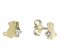 BeKid, Gold kids earrings -1281 - Switching on: Brizura 0-3 roky, Metal: Yellow gold 585, Stone: White cubic zircon