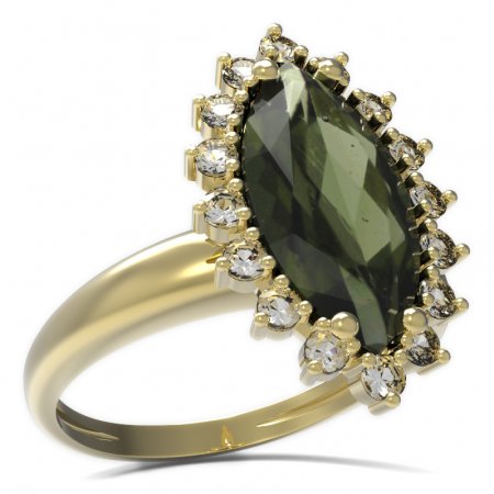 BG prsten s oválným kamenem 513-I - Kov: Stříbro 925 - rhodium, Kámen: Granát