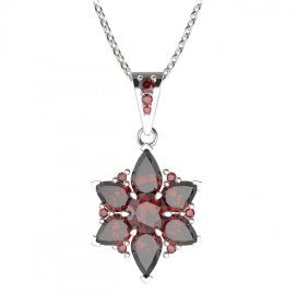 BG přívěs solitérní 409-2 Stříbro 925 - rhodium Granát