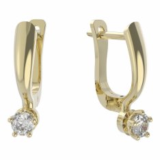 BG zlaté náušnice 873 Žluté zlato - 585 Diamant
