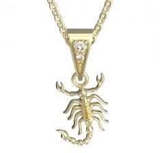 BG zlatý přívěšek Štír 040 Žluté zlato - 585 Diamant