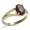 BG ring oval stone 478-V - Metal: Silver 925 - rhodium, Stone: Garnet