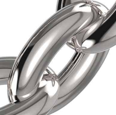 Anker chain 45 cm - Metal: Silver 925 - rhodium