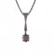 BG pendant square stone496-B - Metal: Silver 925 - rhodium, Stone: Garnet
