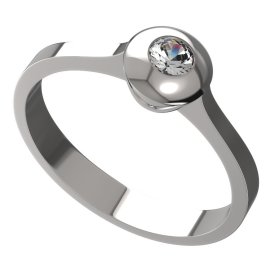 BG zlatý diamantový prstýnek 732 Bílé zlato - 585 Diamant lab-grown