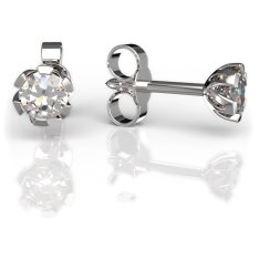 BG zlaté náušnice s diamanty 869 Bílé zlato - 585 Diamant lab-grown