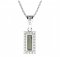 BG pendant square 837-2 - Metal: Silver 925 - rhodium, Stone: Garnet