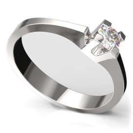 BG zlatý prstýnek 783 Bílé zlato - 585 Diamant