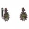 BG earring drop stone  505-87 - Metal: Silver 925 - rhodium, Stone: Garnet