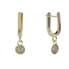 BG zlaté náušnice 1363 Žluté zlato - 585 Diamant