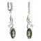 BG earring oval 481-P93 - Metal: Silver 925 - rhodium, Stone: Garnet