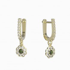 BG moldavit earrings -552