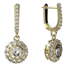 BG zlaté diamantové náušnice -  744 Žluté zlato - 585 Diamant lab-grown
