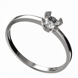 BG zlatý diamantový prstýnek 884 C Bílé zlato - 585 Diamant lab-grown