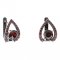 BG náušnice kruhového tvaru 474-90 - Kov: Stříbro 925 - rhodium, Kámen: Granát