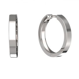 BG  zlaté náušnice 1338 - kruhy Bílé zlato - 585