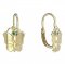 BeKid, Gold kids earrings -823 - Switching on: Brizura 0-3 roky, Metal: Yellow gold 585, Stone: White cubic zircon