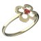 BeKid, Gold kids ring -829 - Metal: Yellow gold 585, Stone: Red cubic zircon