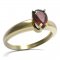 BG prsten s kapkovitým kamenem 495-I - Kov: Stříbro 925 - rhodium, Kámen: Granát
