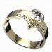 BG zlatý zásnubní prsten 946/555 - Kov: Žluté zlato 585, Kámen: Bílý kubický zirkon