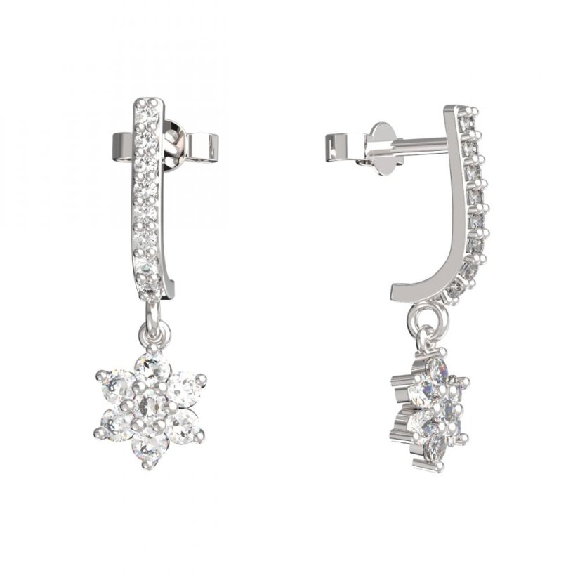 BeKid dětské náušnice hvězdička 853 Bílé zlato - 585 Diamant