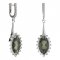 BG earring oval 513-C91 - Metal: Silver 925 - rhodium, Stone: Garnet