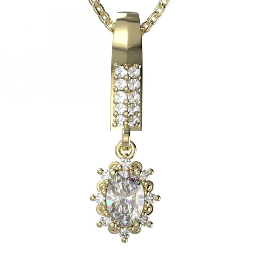 BG zlatý přívěšek  953 Žluté zlato - 585 Diamant