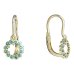 BeKid, Gold kids earrings -855 - Switching on: Brizura 0-3 roky, Metal: Yellow gold 585, Stone: Light blue cubic zircon