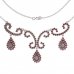BG necklace 128 - Metal: Silver 925 - rhodium, Stone: Garnet