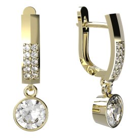BG zlaté náušnice 724 Žluté zlato - 585 Diamant