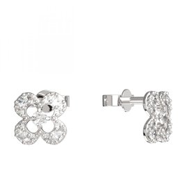 BeKid dětské náušnice čtyřlístek 830 Bílé zlato - 585 Diamant