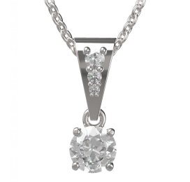 BG zlatý přívěšek  726 Bílé zlato - 585 Diamant
