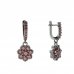 BG circular earring 456-84 - Metal: Silver 925 - ruthenium, Stone: Garnet