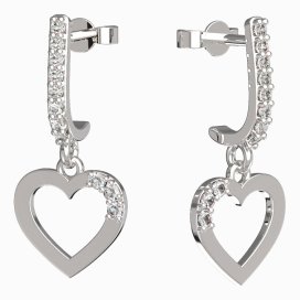 BeKid dívčí náušnice srdíčko 1257 Bílé zlato - 585 Diamant