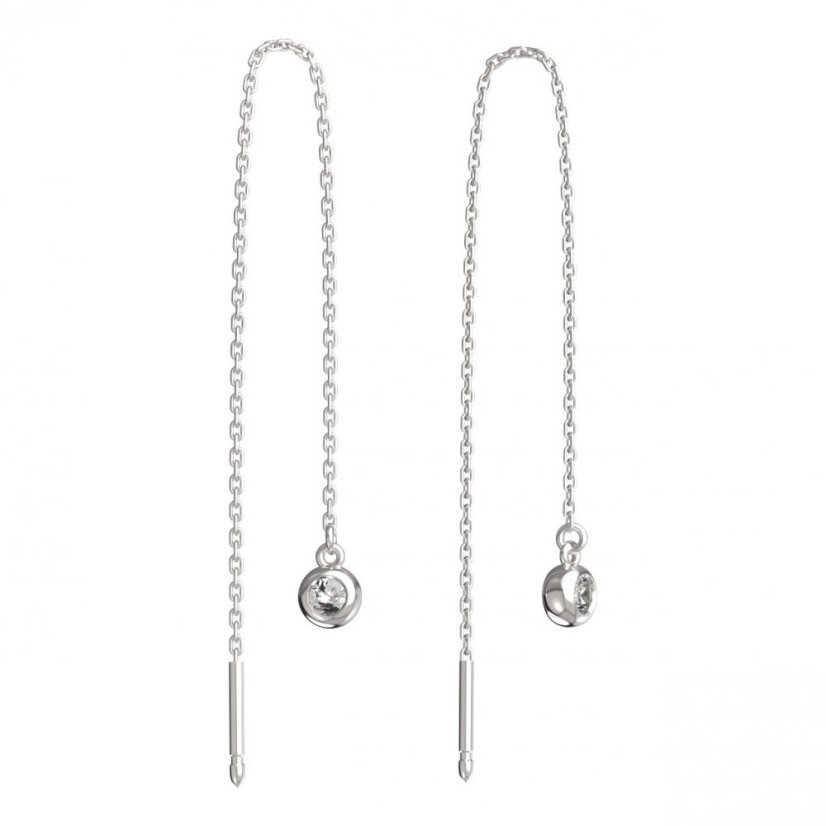 BG zlaté náušnice 101 Bílé zlato - 585 Diamant