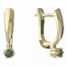 BG moldavit earrings -553 - Switching on: Hanger clip A, Metal: Yellow gold 585, Stone: Moldavite
