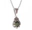 BG přívěs kulatý 991-2 Stříbro 925 - rhodium Vltavín a  kubický zirkon