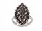 BG garnet ring 050 - Metal: Silver 925 - rhodium, Stone: Garnet