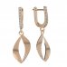 BG gold earrings with zircon or diamond 1408