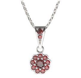BG přívěs kulatý 453-1 Stříbro 925 - rhodium Granát