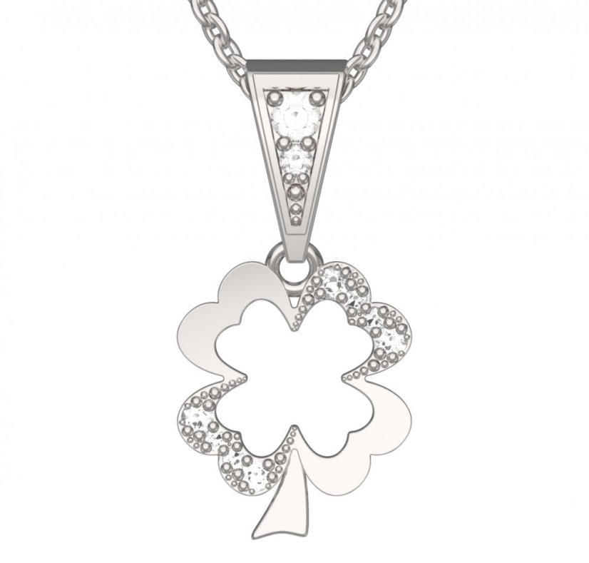 BG zlatý přívěšek 1170 Bílé zlato - 585 Diamant