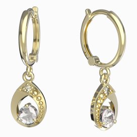 BeKid dětské náušnice 1242-3,5 Žluté zlato - 585 Diamant