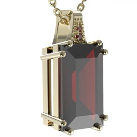 BG přívěs vsazeny kameny:český granát  692 Žluté zlato - 585 Granát