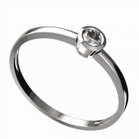 BG zlatý diamantový prstýnek 551 C Bílé zlato - 585 Diamant lab-grown