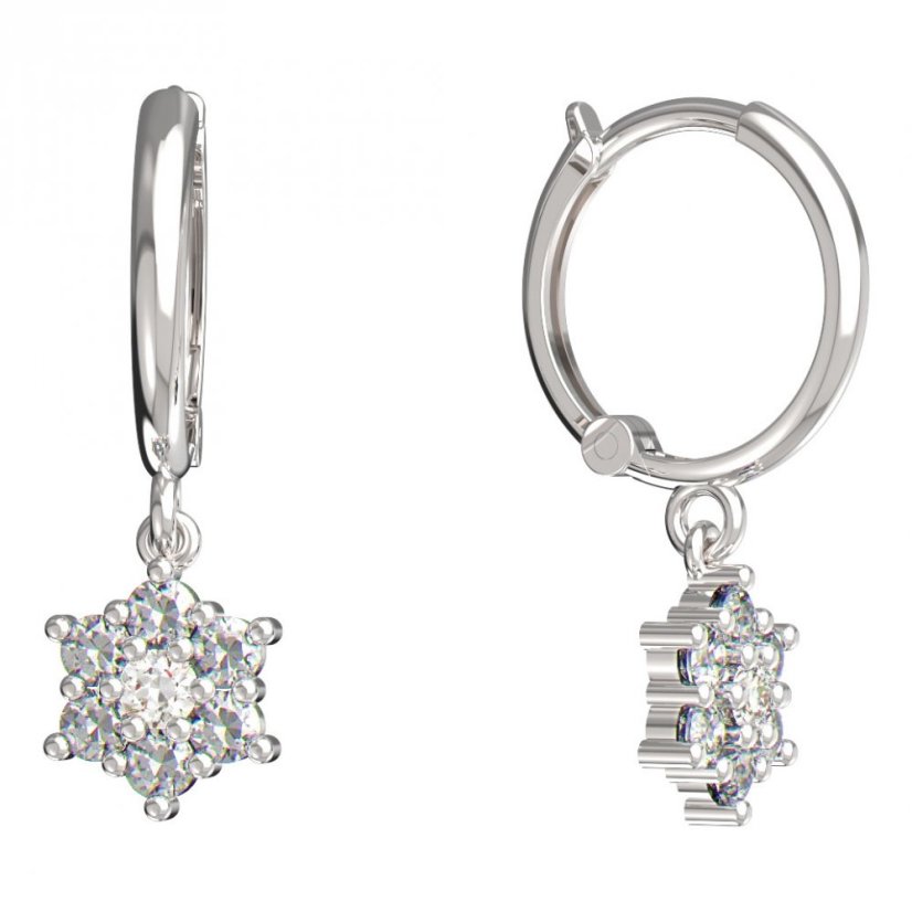 BeKid dětské náušnice hvězdička 109 Bílé zlato - 585 Diamant
